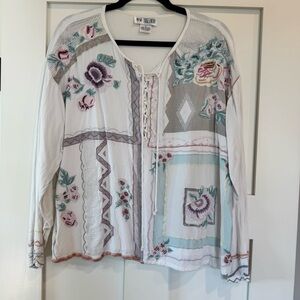 Together Floral Blouse. Retro Vintage. 90s